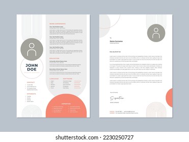 Modern Clean Line Style CV Template