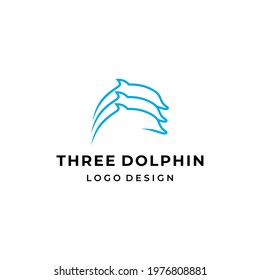 Modern and clean logo about 3 dolphins.
EPS 10, Vector.