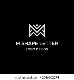 Modern and clean logo about the letter M designed from geometric lines.
EPS 10, Vector.