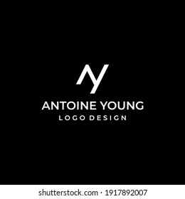 Logo moderno y limpio sobre las letras A e Y en un fondo oscuro.
EPS 10, Vector.
