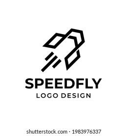 Un logo moderno y limpio sobre velocidad y vuelo.
EPS10, Vector.