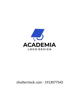 Modern and clean logo of an academic hat on a white background.
EPS 10, Vector.
