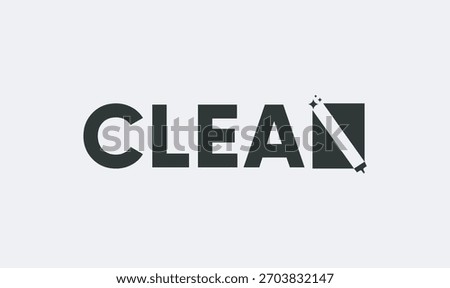 Modern CLEAN logo concept with a fresh, crisp, and minimal style, symbolizing purity and freshness.