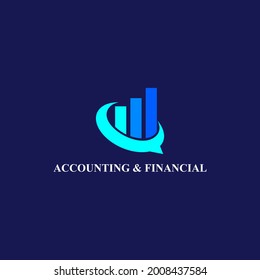 diseño de logotipo moderno y limpio para la empresa de contabilidad