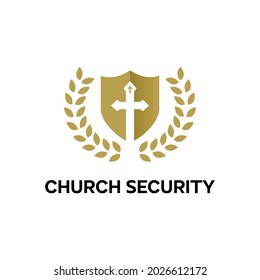 modern and clean logo design for church security