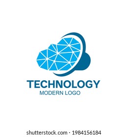 modern and clean logo design for cloud technology connections