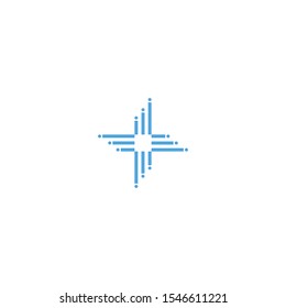 Modern and clean logo design of cross, medical and health business with clear background - EPS10 - Vector.