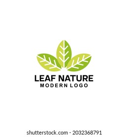 modern and clean logo design for leaf nature