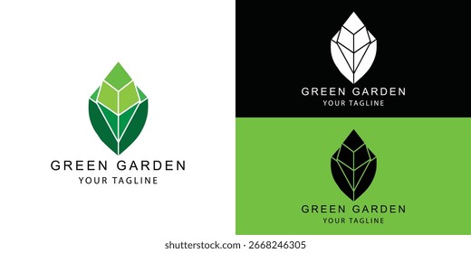 A modern and clean logo featuring a stylized green leaf, symbolizing nature, growth, and eco-friendliness. Perfect for environmental businesses.