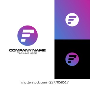 Modern and clean logo letter F, vector design