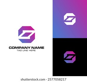 Modern and clean logo letter S, vector design