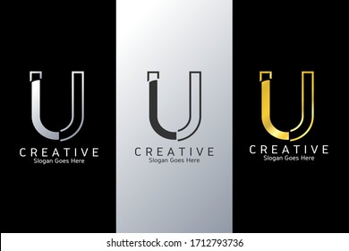 Modern Clean Logo Letter U Vector Design for Brand Identity