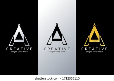 Modern Clean Logo Letter A Vector Design for Brand Identity