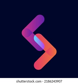 Modern and clean logo of programming keys combined