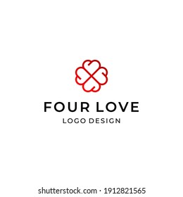 Modern, clean and luxurious logo about heart on white background.
EPS 10, Vector.
