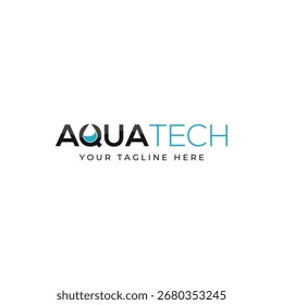 Modern clean and Minimalist logo design for Aqua or Water based logo brand.