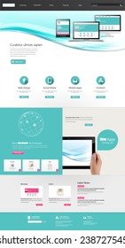 Modern Clean One page website design template.