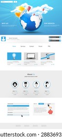 Modern Clean One page website design template. 