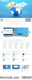 Modern Clean One page website design template. 