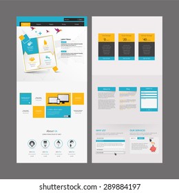 Modern Clean One page website design template. 