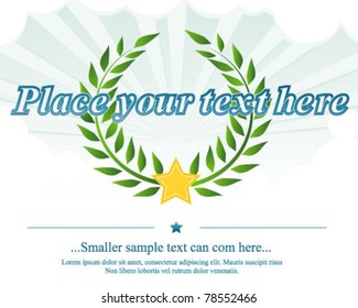 Modern clean poster with wreath