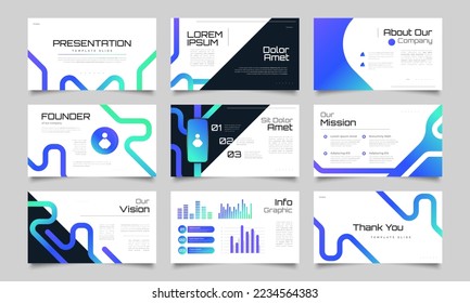 Modern and Clean Presentation Template Design with Infographic Elements. Use for Presentation, Branding, Marketing, Advertising, Annual Report, Banner, Cover, Landing Page, and Website Design