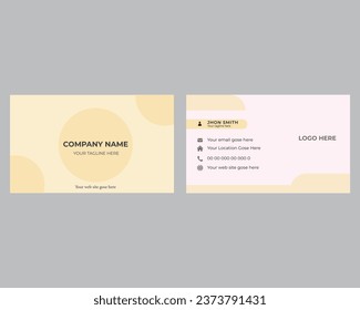 Modern and clean professional business card design template