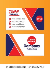 Modern and clean professional business card template for company