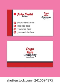 Modern and clean professional business card template for company