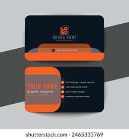 Modern and clean professional business card template