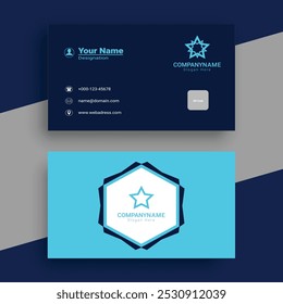 Modern and clean professional business card templateminimal golden business card template