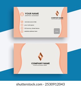 Modern and clean professional business card templateminimal golden business card template