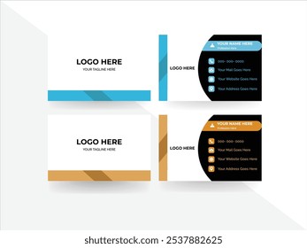 Modern and clean professional business card template