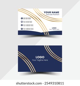 Modern and clean professional business card template. Name card, layout in square size and vector design