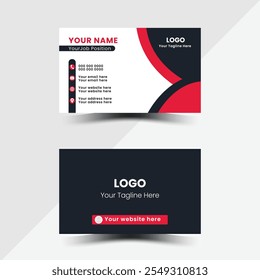 Modern and clean professional business card template. Name card, layout in square size and vector design