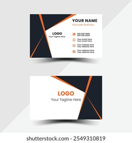 Modern and clean professional business card template. Name card, layout in square size and vector design