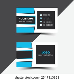 Modern and clean professional business card template. Name card, layout in square size and vector design