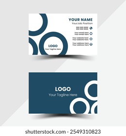 Modern and clean professional business card template. Name card, layout in square size and vector design