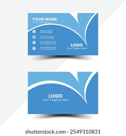 Modern and clean professional business card template. Name card, layout in square size and vector design