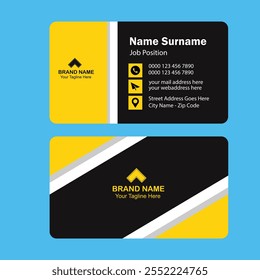 Modern and clean professional business card template Creative professional corporate business card design template.