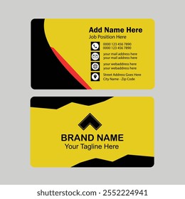 Modern and clean professional business card template.