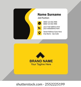 Modern and clean professional business card template.