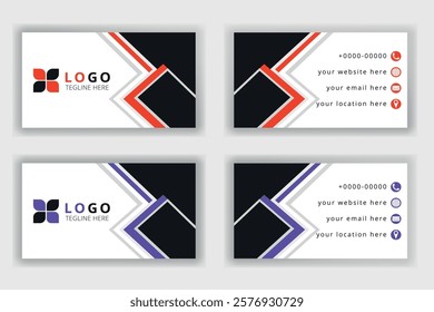 Modern and clean professional business card template
