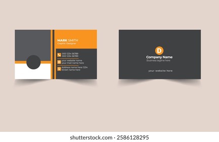 Modern and clean professional business card template.Creative business card template, personal visiting card, vector illustration template design