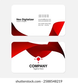 Modern and clean professional business card template, background gradient color