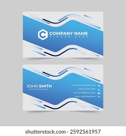 Modern and clean professional business card template