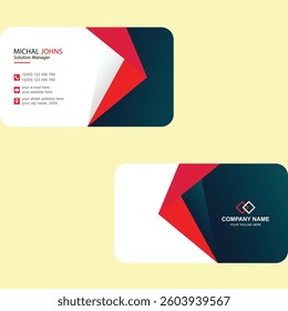 Modern and clean professional business card template