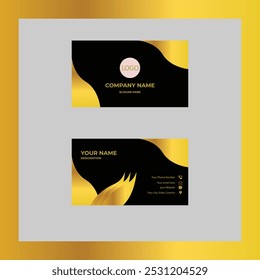 Modern and clean professional golden business card template