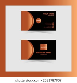 Modern and clean professional golden business card template