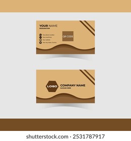 Modern and clean professional golden business card template